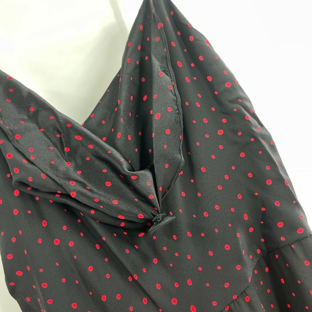 Vintage Y2K Betsey Johnson Black Red Polka Dot Rainbow Mini Strap Dress Size 6 - Picture 3 of 9
